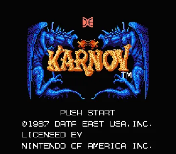 Karnov (USA) screen shot title